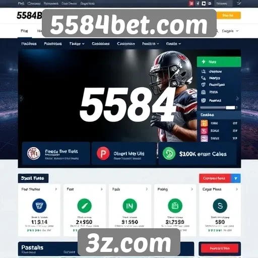 Funcionalidades e design do site 5584bet.com